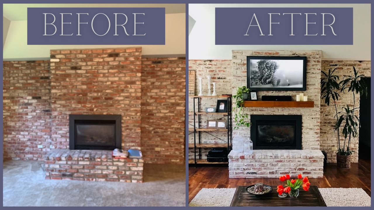 How To German Schmear A Brick Fireplace - Danelia Design