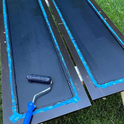 chalkboard painted cabinet doors