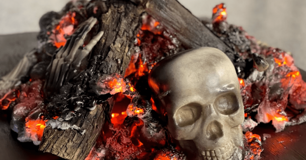 fake fire halloween prop